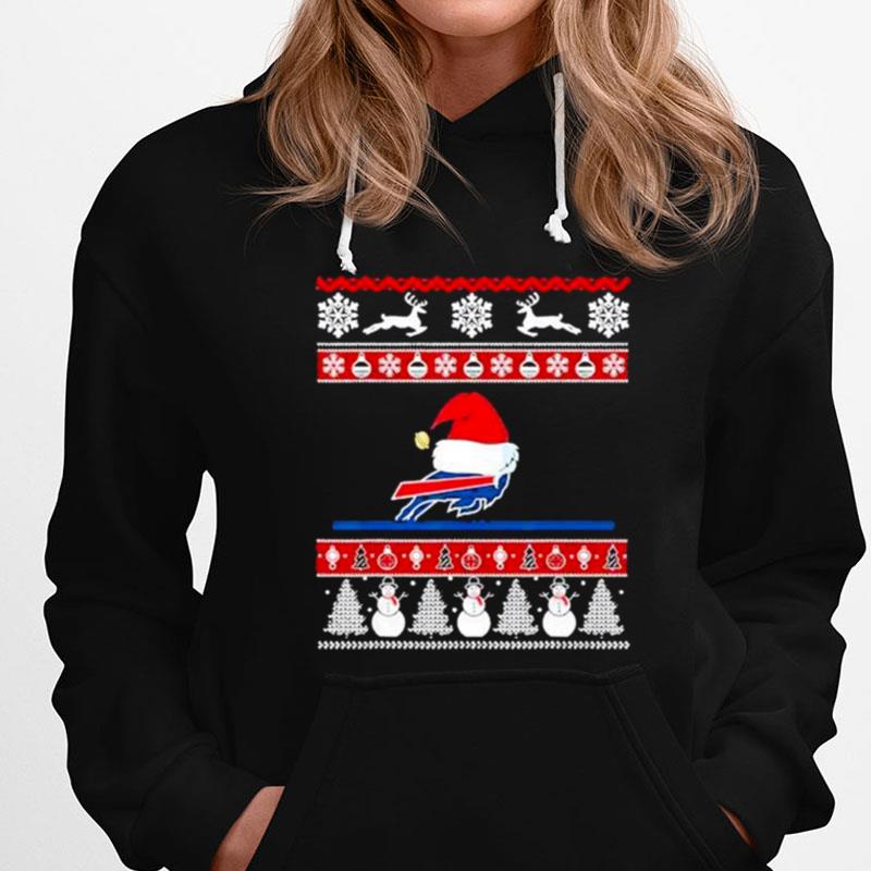 Buffalo Bills Santa Hat Ugly Christmas Sweat T-Shirts