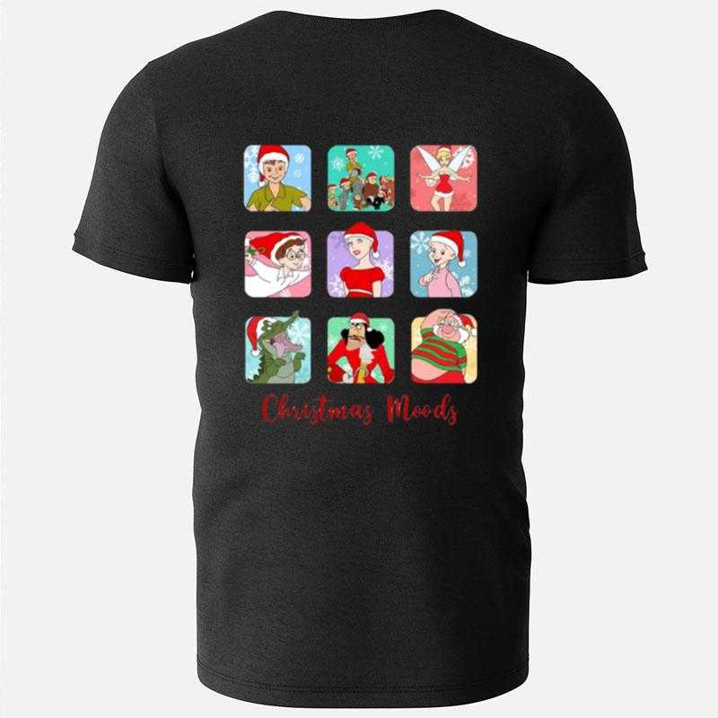 Disney Peter Pan Tinker Bell Characters Christmas Moods T-Shirts