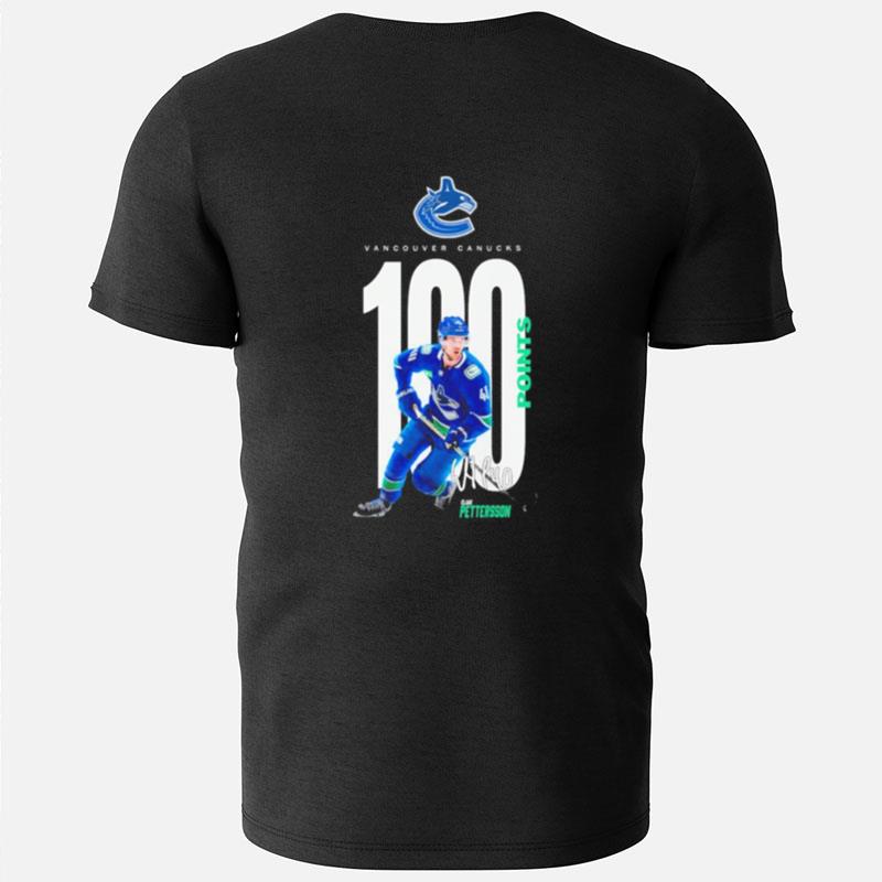Elias Pettersson Vancouver Canucks 100 Points Season Signature C T-Shirts