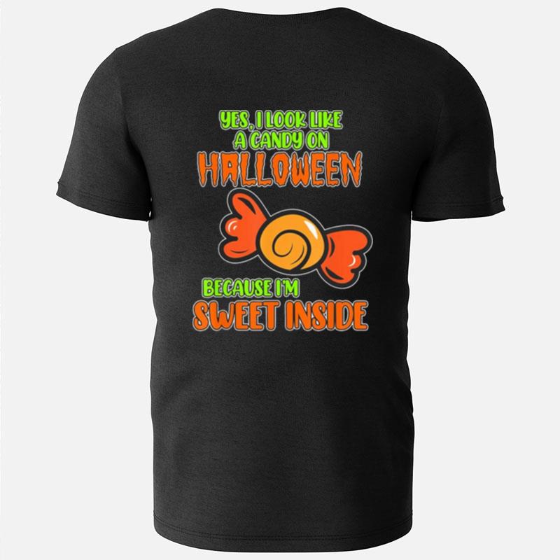 I Look Like Candy Halloween Pumpkin Ghost Skeleton Graphic T-Shirts