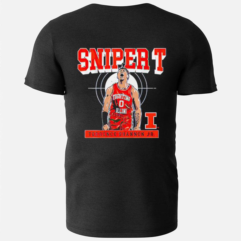 Illinois Basketball Terrence Shannon Jr. Sniper T-Shirts
