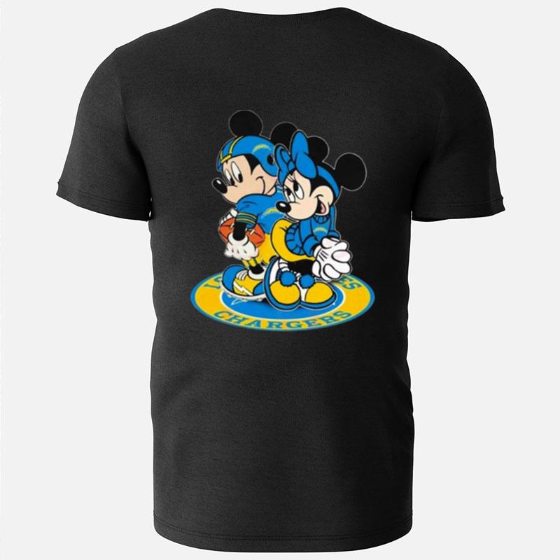 NFL Los Angeles Chargers Mickey Mouse And Minnie Mouse T-Shirts
