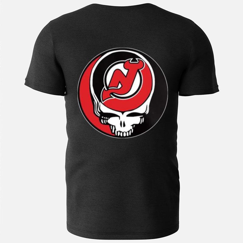 New Jersey Devils Grateful Dead Steal Your Face Hockey Nhl T-Shirts