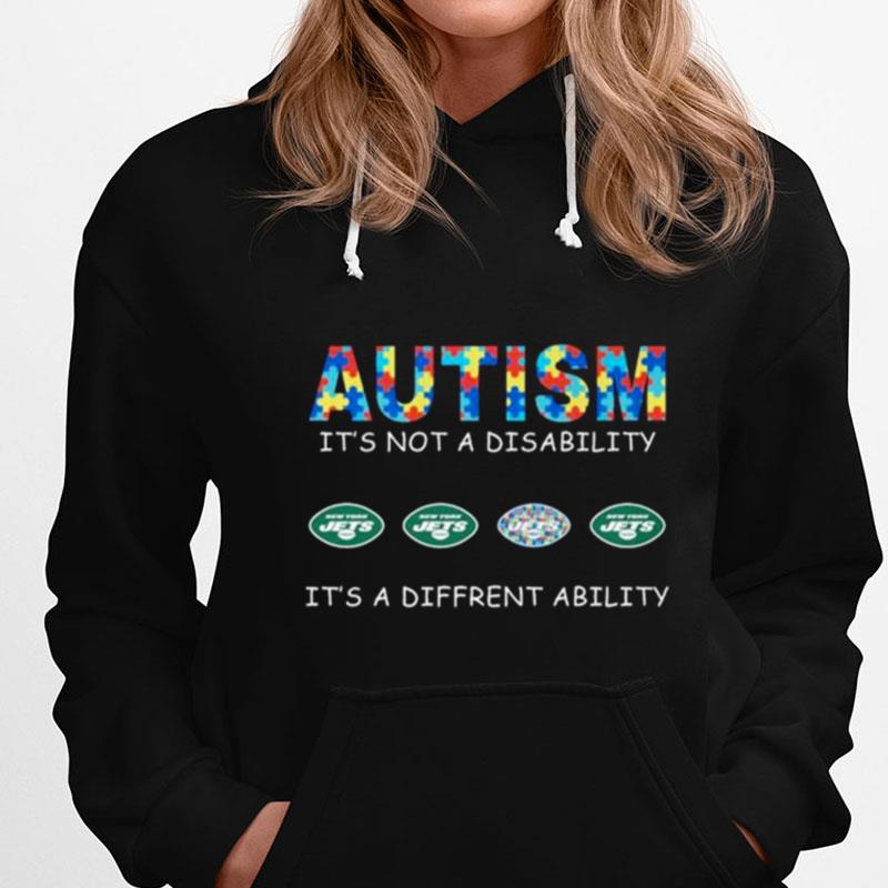 New York Jets Autism It's Not A Disability It's A Different Ability T-Shirts