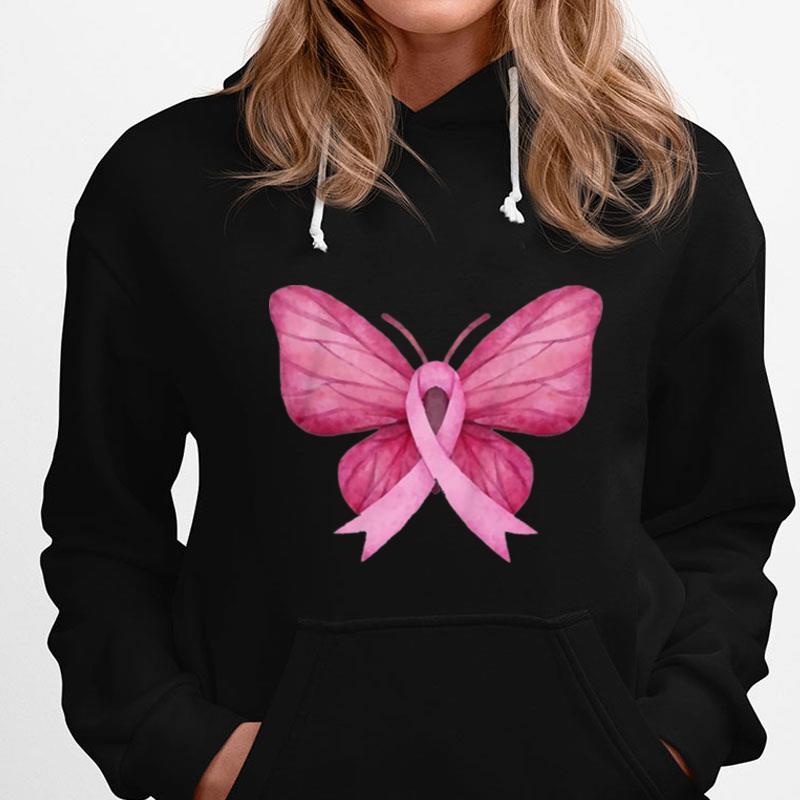 Pink Ribbon Butterfly Breast Cancer Awareness T-Shirts