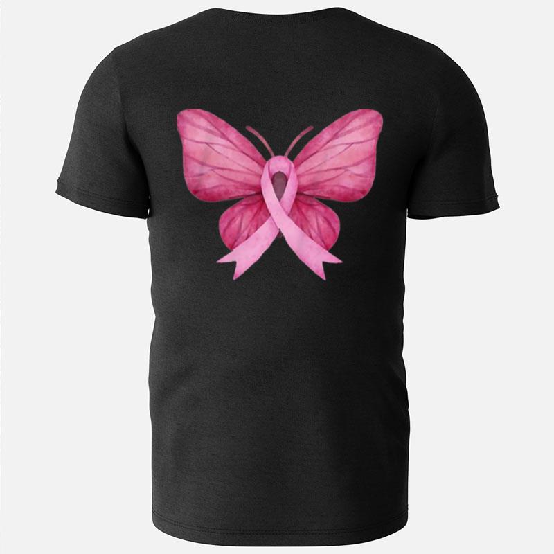 Pink Ribbon Butterfly Breast Cancer Awareness T-Shirts