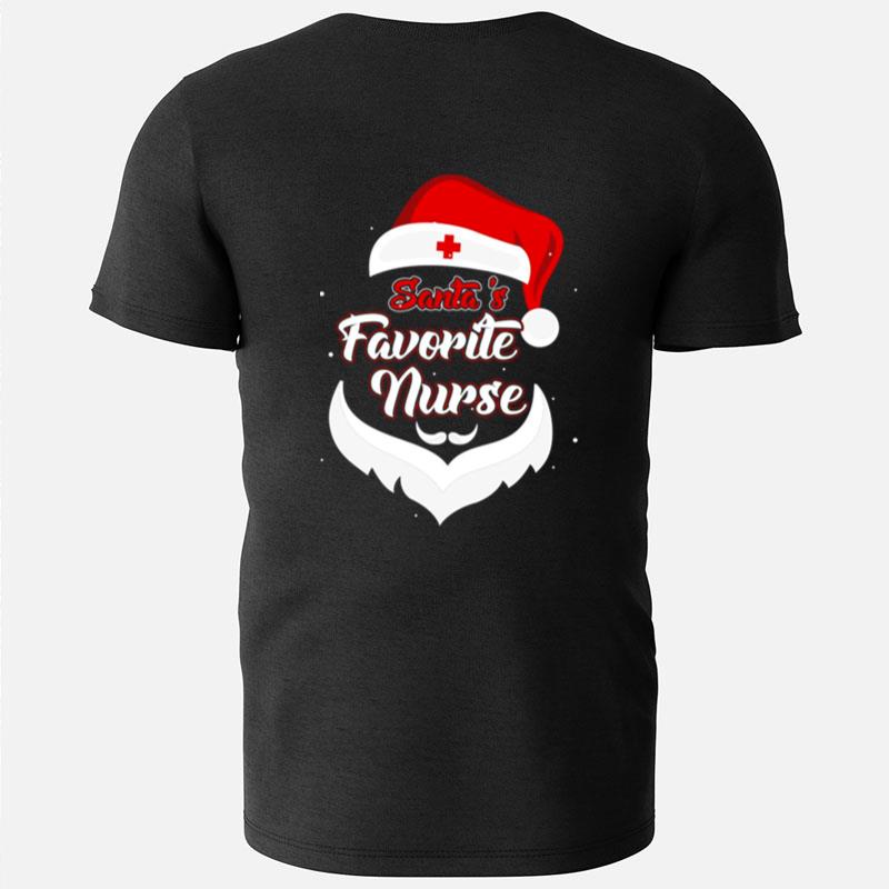 Santa's Favorite Nurse Funny Nurse Christmas T-Shirts