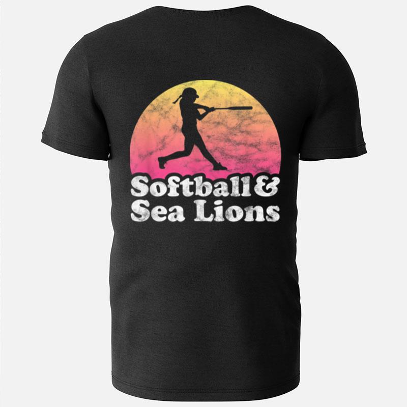 Softball And Sea Lions Women Or Girls Sea Lion T-Shirts