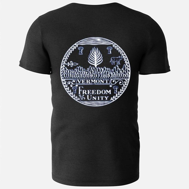 The Vermont Seal White Us Military T-Shirts
