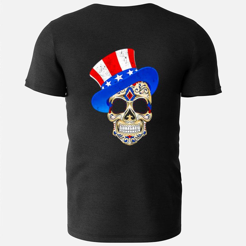 4Th Of July American Sugar Skull T-Shirts