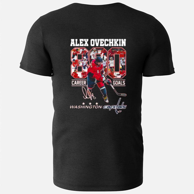 Alex Ovechkin Washington Capitals 800 Career Goals Signature T-Shirts
