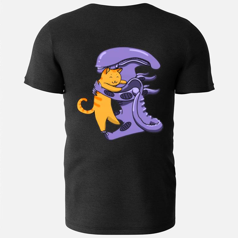 Alien Hugs Cat Xenomorph T-Shirts