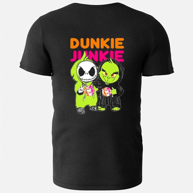 Baby Jack Skellington And Baby Grinch Friend Dunkie Junkie T-Shirts