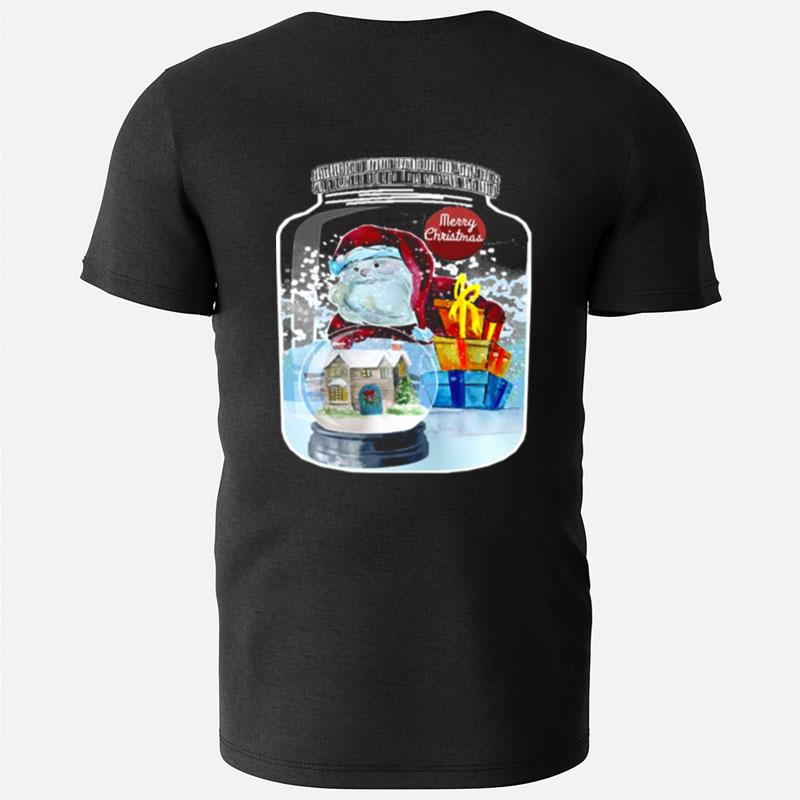 Big Jar Of Santa And Snow Merry Christmas Everyone T-Shirts