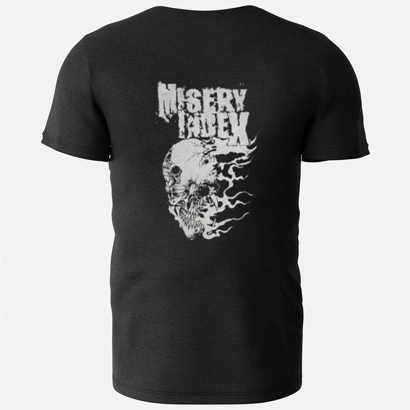 Black And White Design Misery Metal Index Rock Band T-Shirts