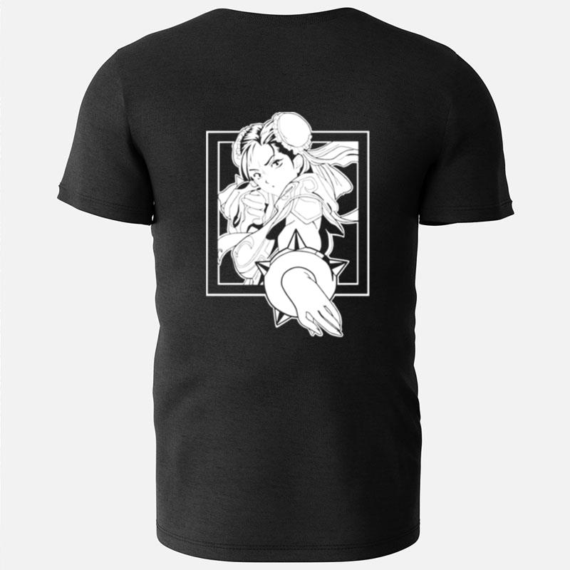 Black N White Chun Li Street Fighter T-Shirts