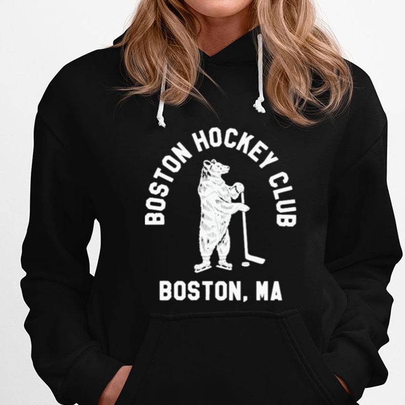 Charlie Wearing Boston Hockey Club Boston Ma T-Shirts