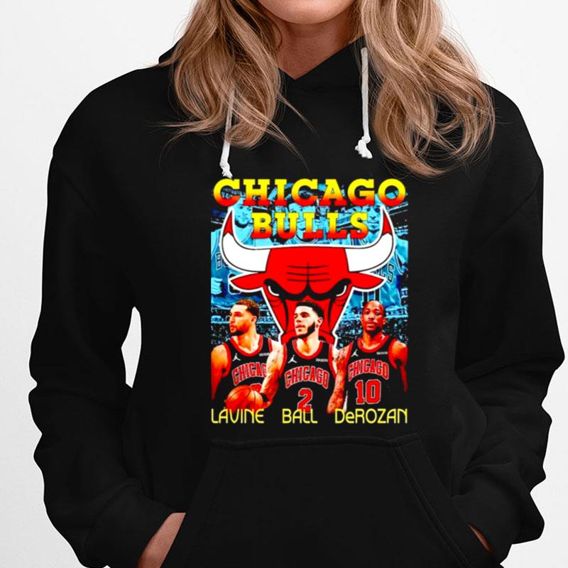 Chicago Bulls Zach Lavine And Lonzo Ball And Demar Derozan T-Shirts