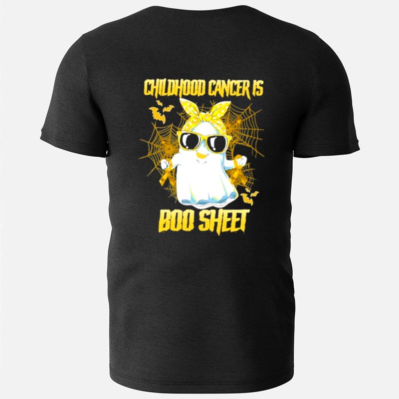 Childhood Cancer Is Boo Sheet Happy Halloween T-Shirts
