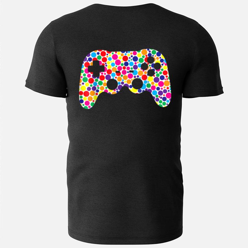 Colorful Polka Dot Game Controller International Dot Day Kid T-Shirts