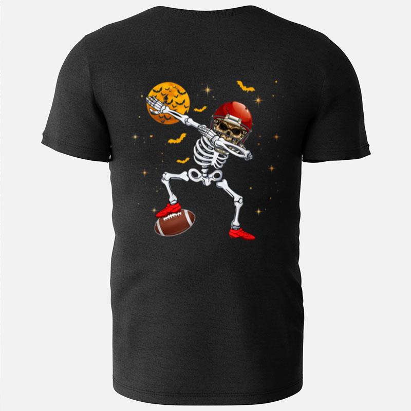 Dabbing Skeleton Football Halloween Men T-Shirts