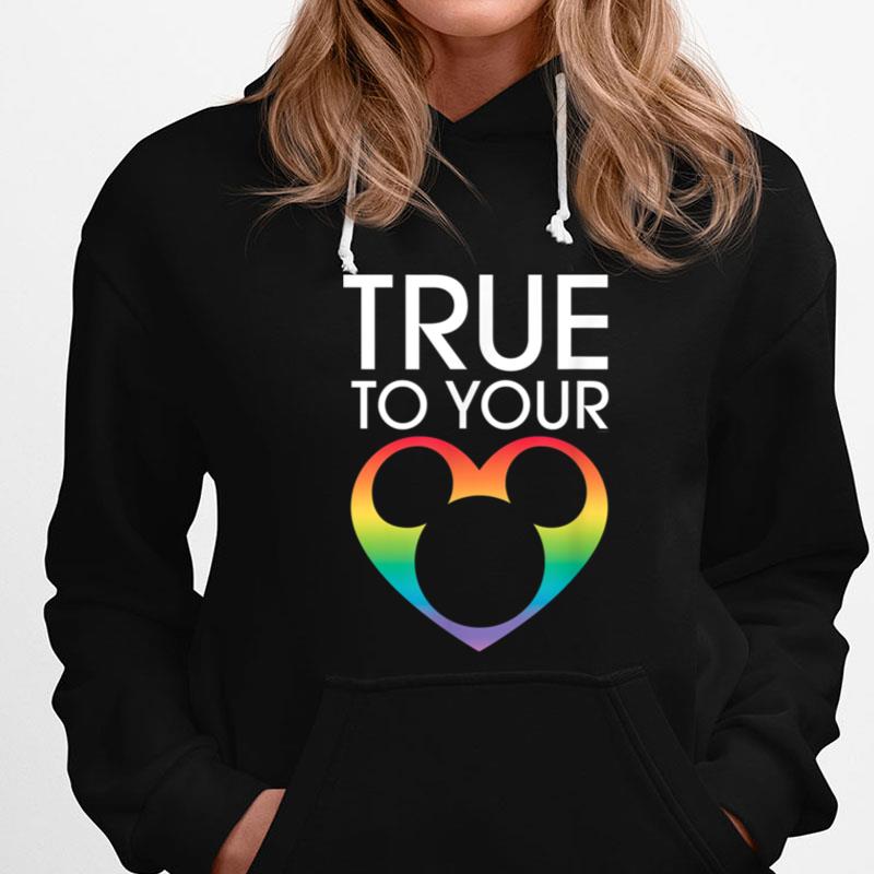 Disney Mickey Icon True To Your Heart Rainbow Pride T-Shirts