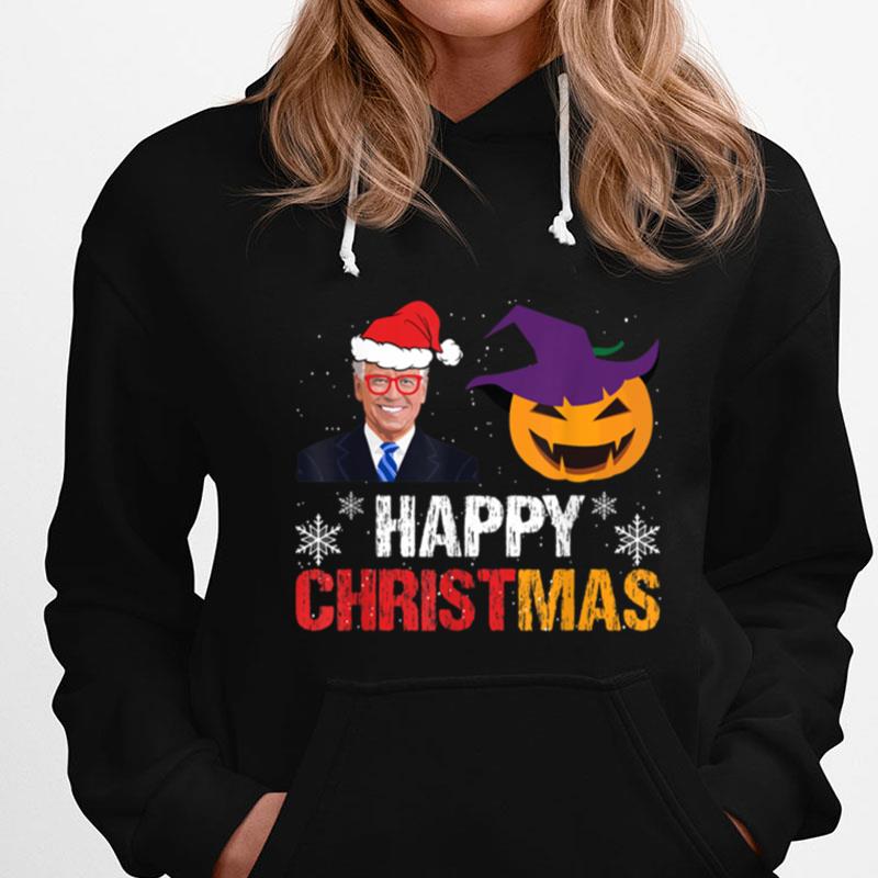 Funny Anti Biden Happy Christmas Holiday Pumpkin T-Shirts