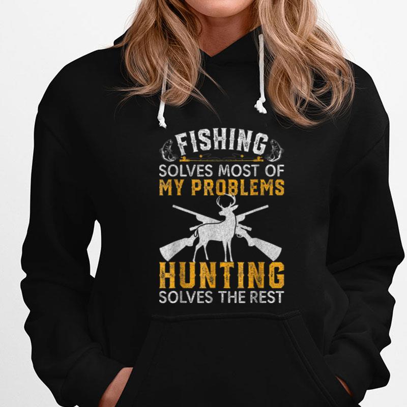 Funny Fishing And Hunting Gift Christmas Humor Hunter Cool T-Shirts