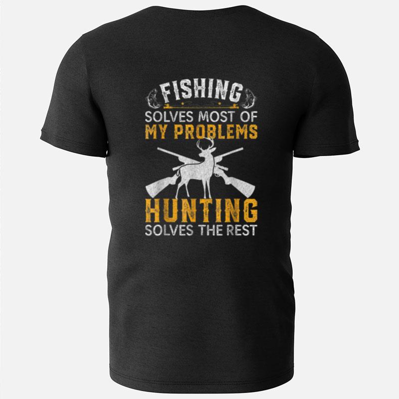 Funny Fishing And Hunting Gift Christmas Humor Hunter Cool T-Shirts