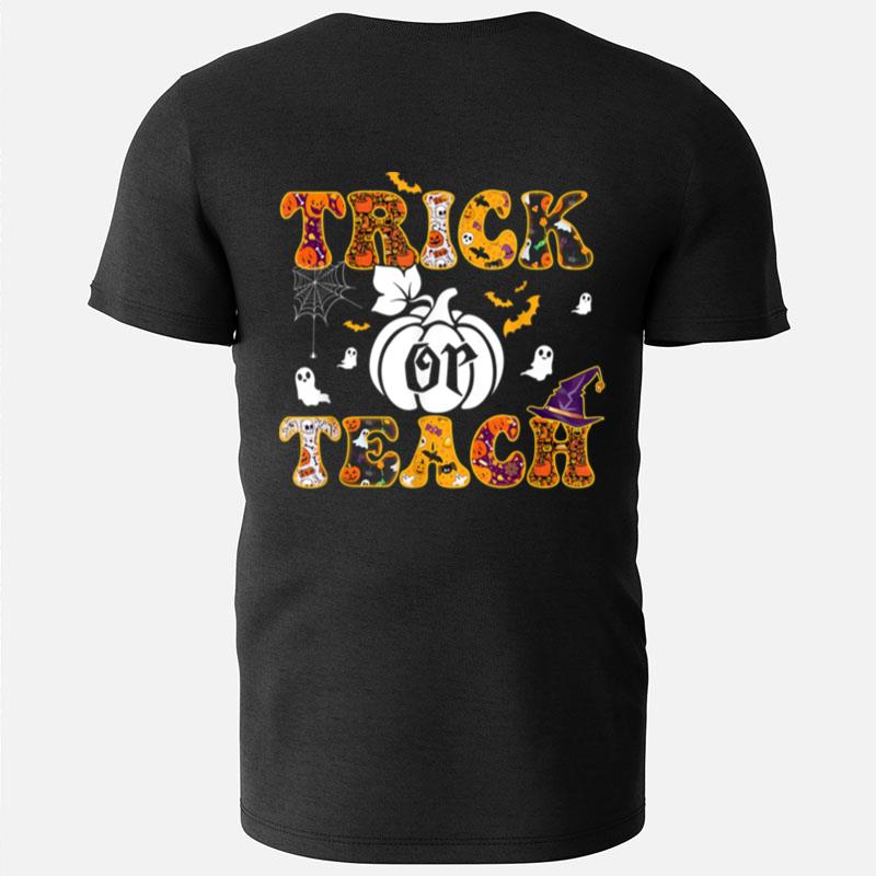 Funny Trick Or Teach Pumpkin Halloween T-Shirts