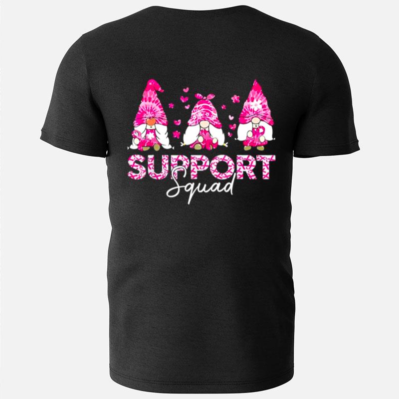 Gnome Support Squad Breast Cancer Awareness Pink Tie Dye T-Shirts