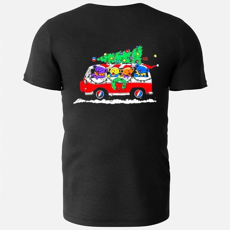 Grateful Dead Bears On Christmas Car Holiday T-Shirts