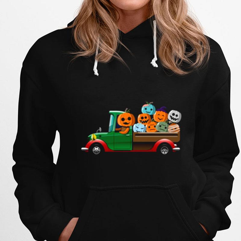 Halloween Truck With Scary Pumpkin Heads T-Shirts