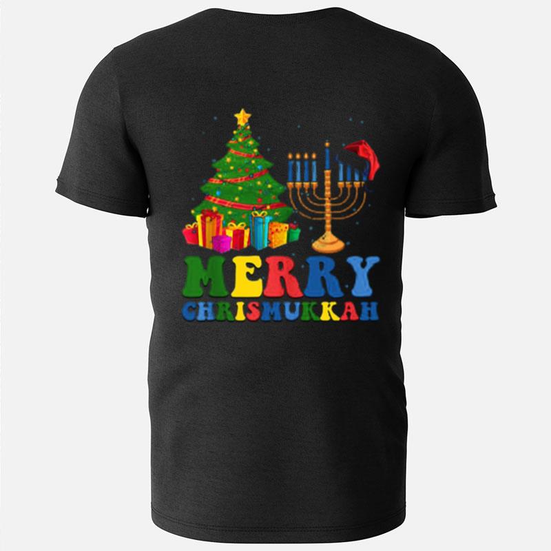 Holidays Merry Chrismukkah Happy Hanukkah Christmas Santa Hat T-Shirts