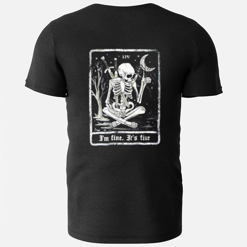 I'm Fine Skeleton Tarot Card T-Shirts