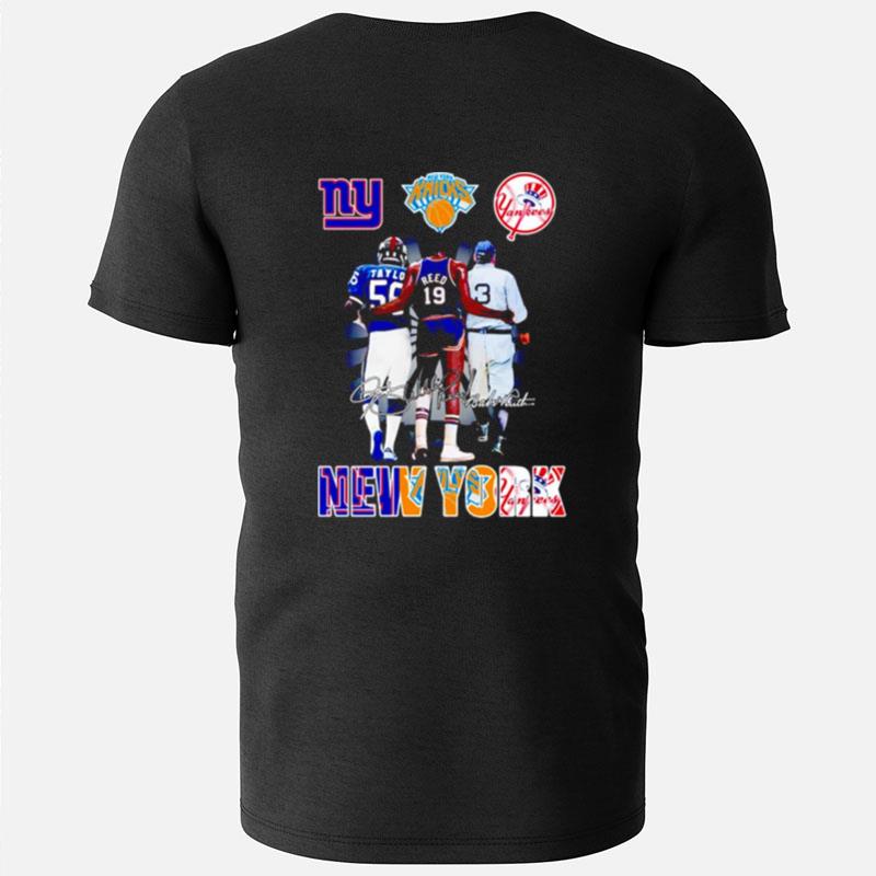 Lawrence Taylor Willis Reed Derek Jeter New York Sports Teams T-Shirts