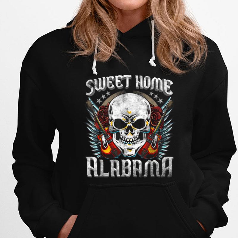 Lyriclyfe Sweat Sweet Home Alabama Roses Guitar Skull T-Shirts