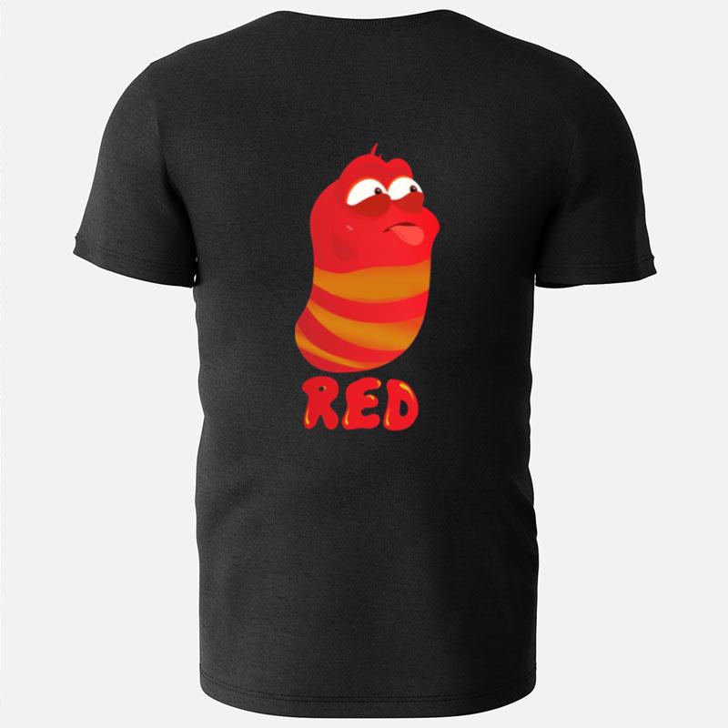 Making Funny Face Red Larva T-Shirts