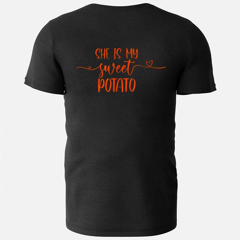 Matching Couples Shes My Sweet Potato I Yam T-Shirts