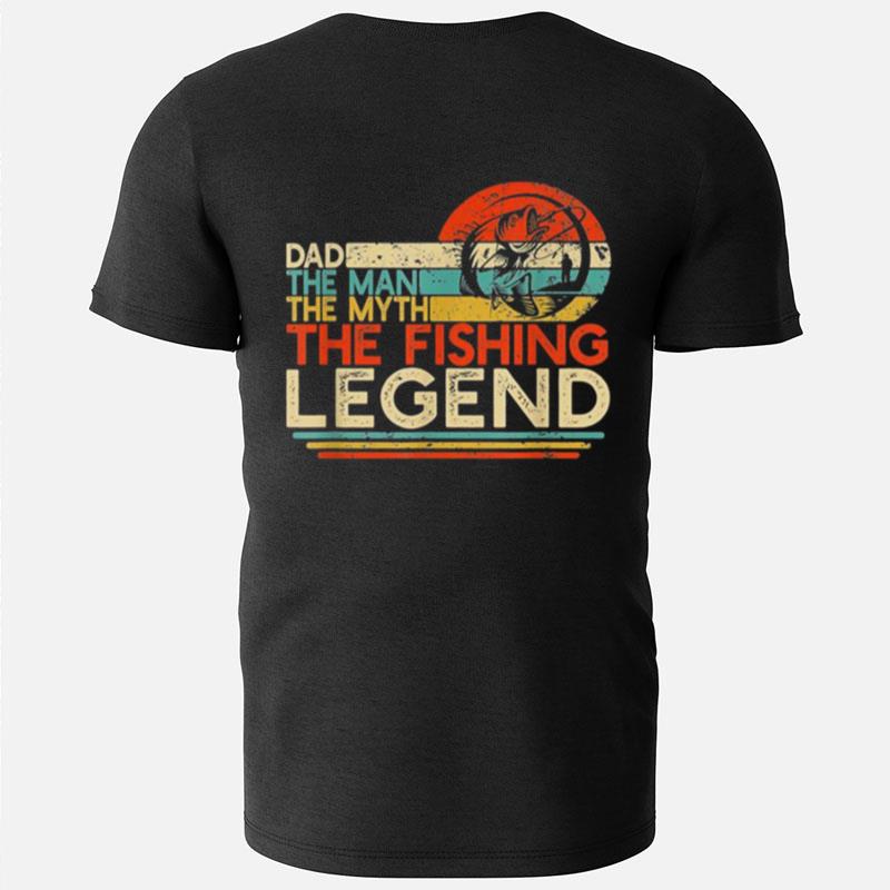 Mens Vintage Bass Fishing Dad Man The Myth The Legend Fisherman T-Shirts
