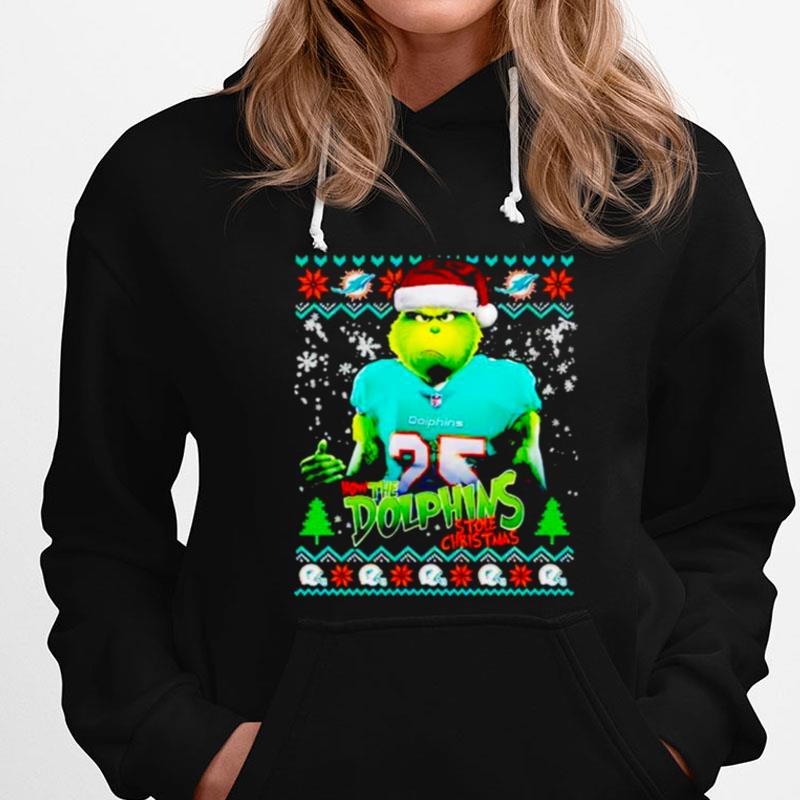 Miami Dolphins The Grinch How The Dolphins Stole Christmas T-Shirts