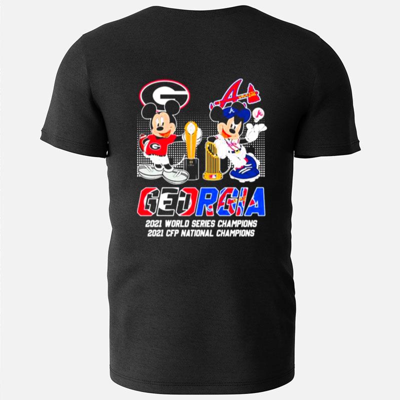 Mickey Mouse For Georgia Sports Teams Champions T-Shirts