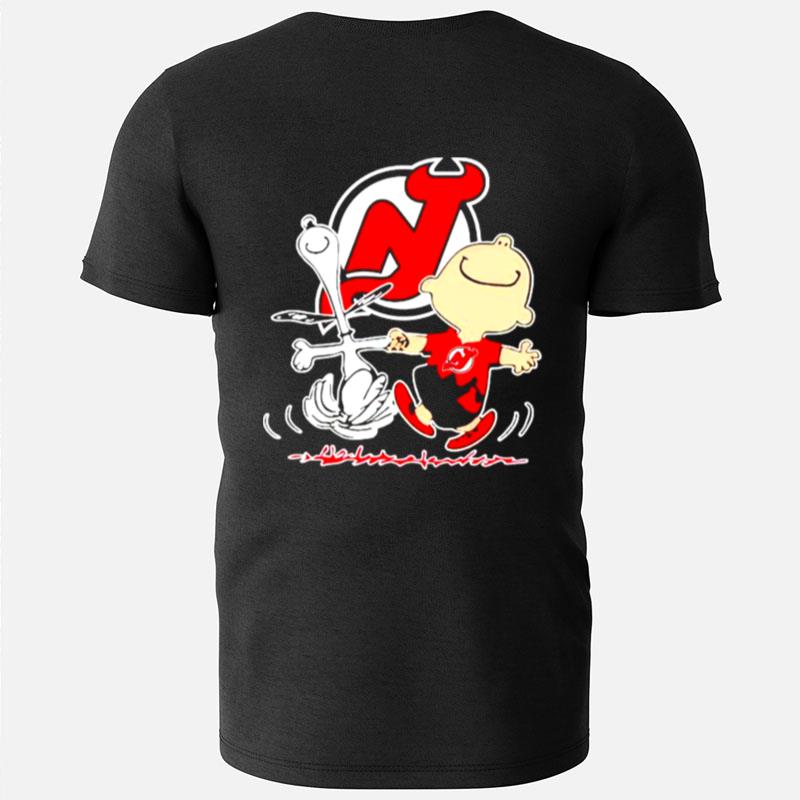 New Jersey Devils Snoopy And Charlie Brown Dancing T-Shirts