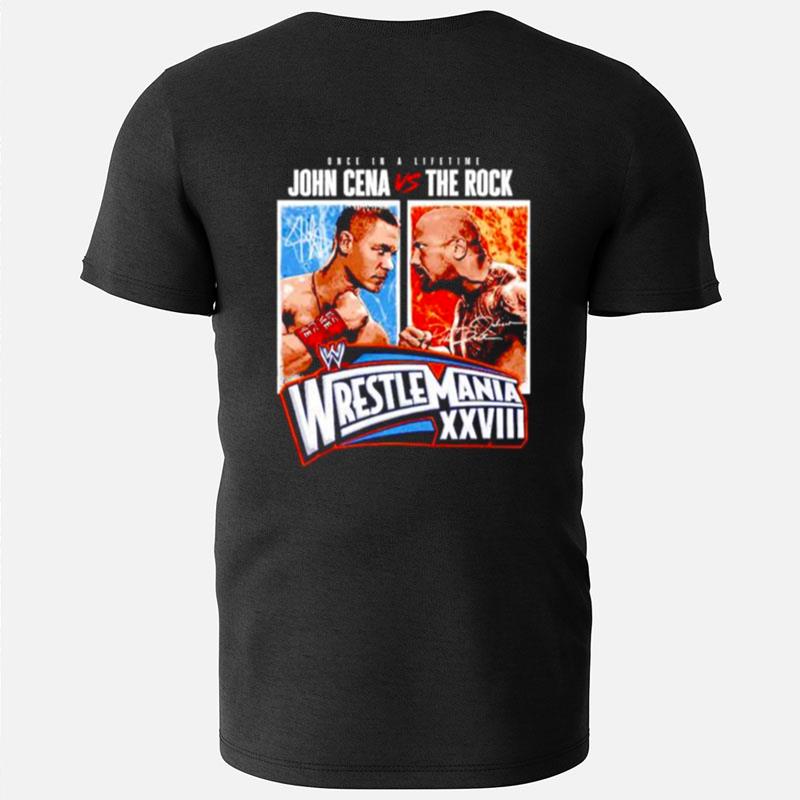 Once In A Lifetime John Cena Vs The Rock Wrestlemania Xxviii Match T-Shirts