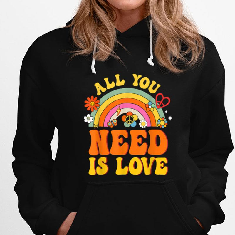 Peace Sign Love 60S 70 Hippie Groovy Vibes Rainbow T-Shirts