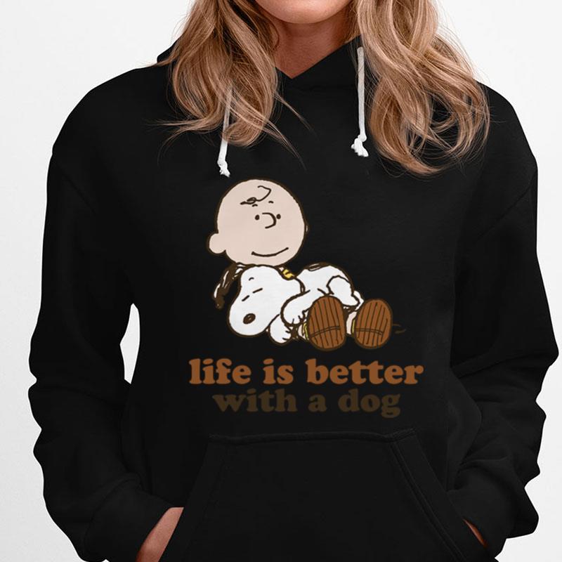 Peanuts Snoopy And Charlie Brown Life Is Better With A Dog T-Shirts