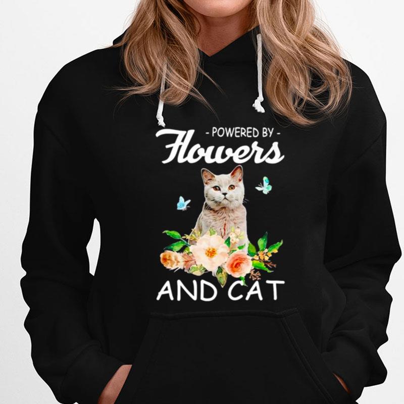 Powered By Flowers And Cat T-Shirts