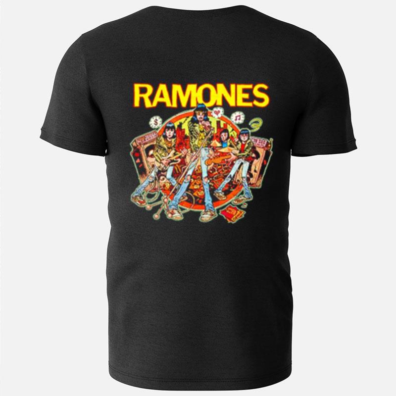 Ramones Rockaway Beach Cartoon T-Shirts
