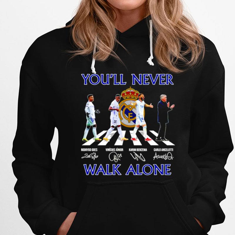 Real Madrid You'll Never Walk Alone Abbey Road Signatures T-Shirts