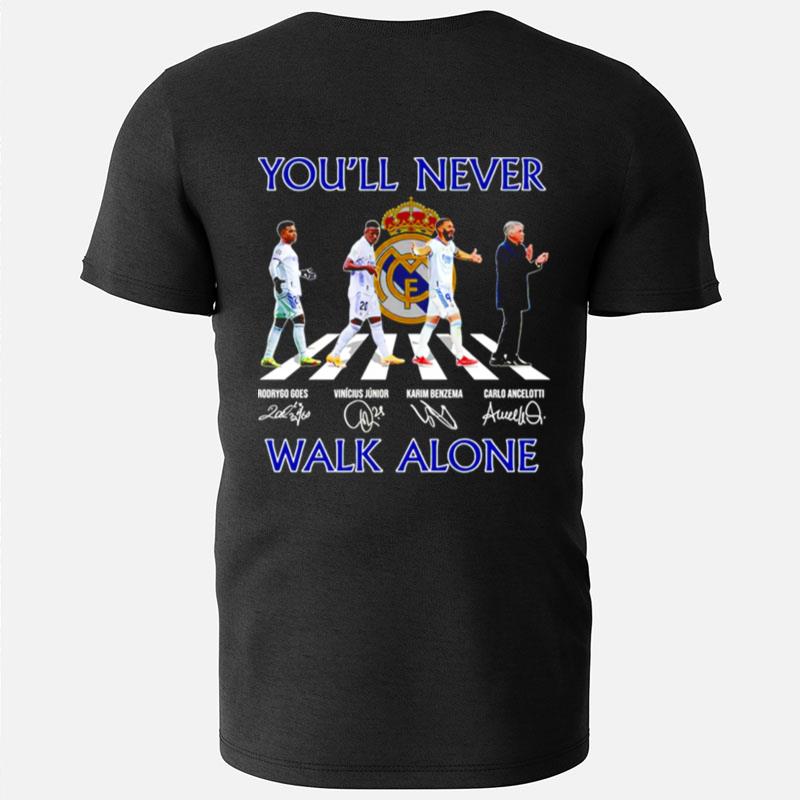 Real Madrid You'll Never Walk Alone Abbey Road Signatures T-Shirts